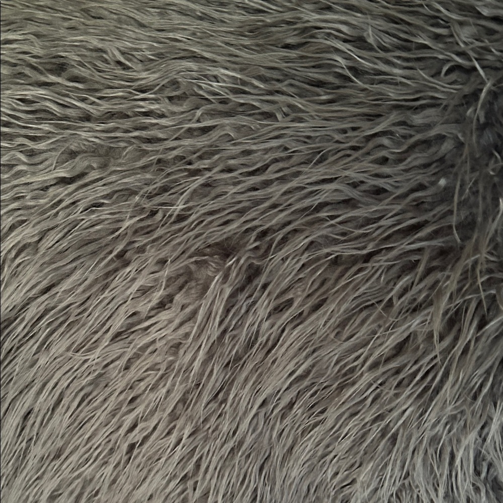Gray Faux Fur Fabric